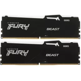 Память DDR5 2x32GB 5600MHz Kingston KF556C40BB2AK2-64 Fury Beast RGB RTL Gaming PC5-44800 CL40 DIMM 288-pin 1.25В dual rank с радиатором Ret