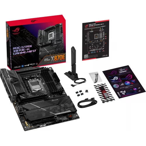 Материнская плата Asus ROG STRIX X870E-H GAMING WIFI7 Socket AM5 AMD X870E 4xDDR5 ATX AC`97 8ch(7.1) 5Gigabit RAID+HDMI