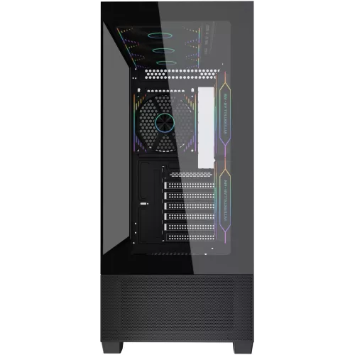 Корпус Accord ACC-EL1B TG черный без БП ATX 2xUSB2.0 1xUSB3.1 audio bott PSU