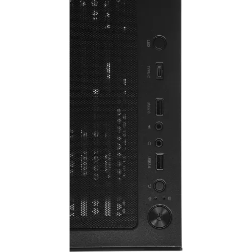 Корпус Accord ACC-EL1B TG черный без БП ATX 2xUSB2.0 1xUSB3.1 audio bott PSU
