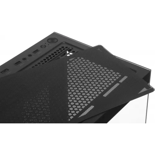 Корпус Accord ACC-EL1B TG черный без БП ATX 2xUSB2.0 1xUSB3.1 audio bott PSU