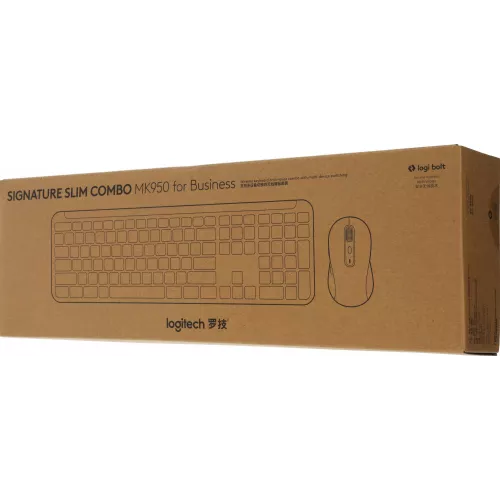 Клавиатура + мышь Logitech MK950 клав:графитовый/черный мышь:черный/серый USB беспроводная Bluetooth/Радио slim (920-012500)