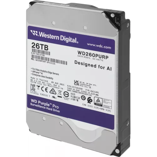 Жесткий диск WD SATA-III 26TB WD260PURP Purple Pro (7200rpm) 512Mb 3.5"