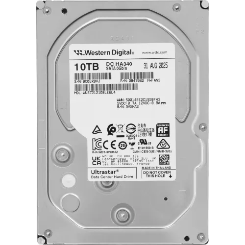 Жесткий диск WD SATA-III 10TB 0B47062 WUS721210BLE6L4 Ultrastar DC HA340 512E (7200rpm) 512Mb 3.5"