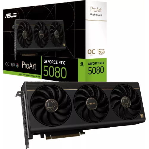 Видеокарта Asus PCI-E 5.0 PROART-RTX5080-O16G NVIDIA GeForce RTX 5080 16Gb 256bit GDDR7 2700/30000 HDMIx1 DPx3 HDCP Ret