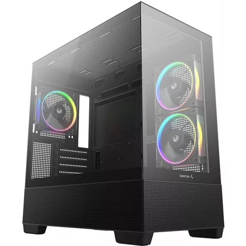 Корпус Deepcool CG380 3F черный без БП mATX 6x120mm 3x140mm 2xUSB3.0 audio bott PSU