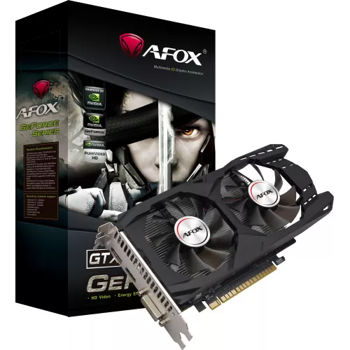 Видеокарта Afox PCI-E 3.0 AF1050TI-4096D5H7-V9 NVIDIA GeForce GTX 1050TI 4Gb 128bit GDDR5 1291/7000 DVIx1 HDMIx1 DPx1 HDCP Ret