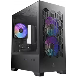 Корпус Azza AEROHEX-M черный без БП mATX 8x120mm 2x140mm 1xUSB2.0 2xUSB3.0 audio bott PSU