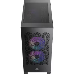 Корпус Azza AEROHEX-M черный без БП mATX 8x120mm 2x140mm 1xUSB2.0 2xUSB3.0 audio bott PSU