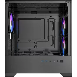 Корпус Azza AEROHEX-M черный без БП mATX 8x120mm 2x140mm 1xUSB2.0 2xUSB3.0 audio bott PSU