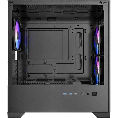 Корпус Azza AEROHEX-M черный без БП mATX 8x120mm 2x140mm 1xUSB2.0 2xUSB3.0 audio bott PSU