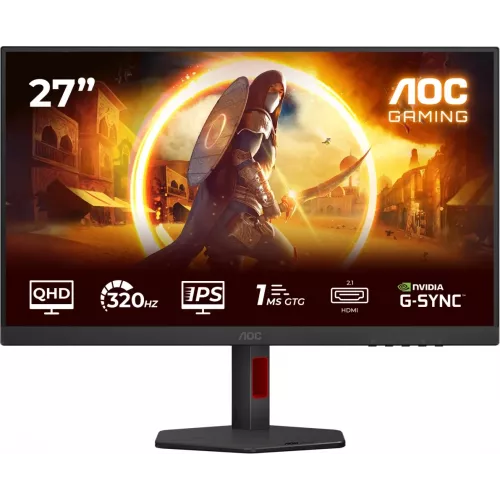 Монитор AOC 27" Q27G4SRU черный IPS LED 16:9 HDMI M/M матовая HAS Piv 1000:1 450cd 178гр/178гр 2560x1440 300Hz G-Sync DP 2K 6.11кг