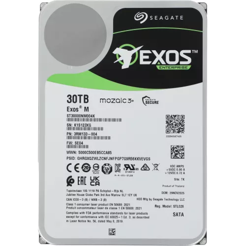 Жесткий диск Seagate SATA-III 30TB ST30000NM004K Server Exos M 512E (7200rpm) 512Mb 3.5"