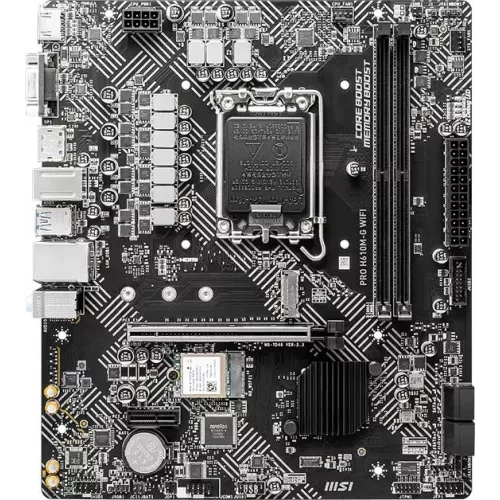 Материнская плата MSI PRO H610M-G WIFI Soc-1700 Intel H610 2xDDR5 mATX AC`97 8ch(7.1) GbLAN+VGA+HDMI+DP