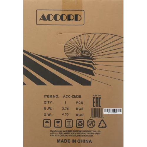 Корпус Accord ACC-ZM3B черный без БП mATX 4x120mm 2x140mm 2xUSB2.0 1xUSB3.0 audio bott PSU