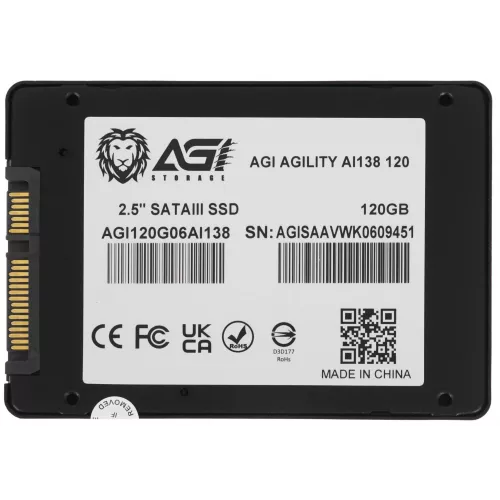 Накопитель SSD AGi SATA-III 120GB AGI120G06AI138 AI138 2.5"