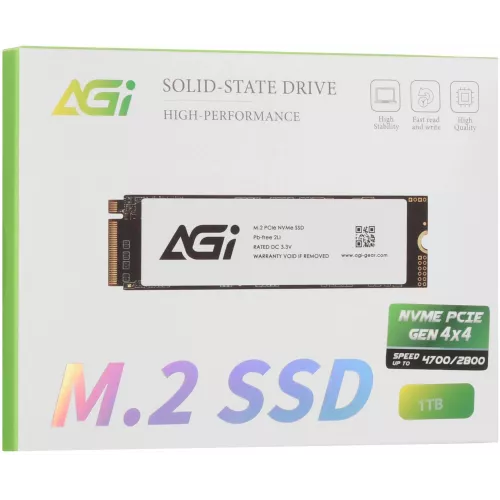 Накопитель SSD AGi PCIe 4.0 x4 1TB AGI1T0G43AI818 AI818 M.2 2280