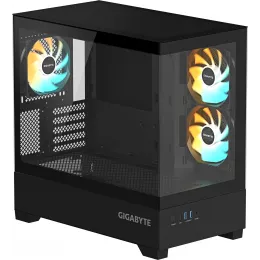 Корпус Gigabyte GB-C201P черный без БП mATX 6x120mm 3x140mm 2xUSB3.0 audio bott PSU