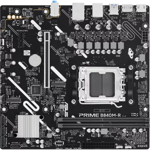 Материнская плата Asus PRIME B840M-R Socket AM5 AMD B840 2xDDR5 mATX AC`97 8ch(7.1) GbLAN RAID+HDMI+DP