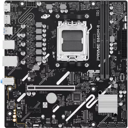 Материнская плата Asus PRIME B840M-R Socket AM5 AMD B840 2xDDR5 mATX AC`97 8ch(7.1) GbLAN RAID+HDMI+DP