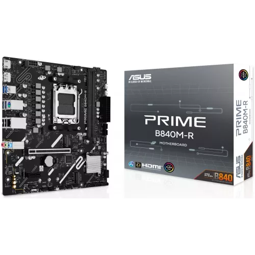 Материнская плата Asus PRIME B840M-R Socket AM5 AMD B840 2xDDR5 mATX AC`97 8ch(7.1) GbLAN RAID+HDMI+DP