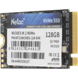 Накопитель SSD Netac PCIe 3.0 x4 128GB NT01NV30ES-128-E4X NV30ES M.2 2242