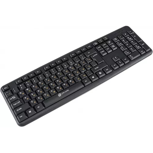 Клавиатура Оклик 130M черный USB (337077) кабель 1.6м