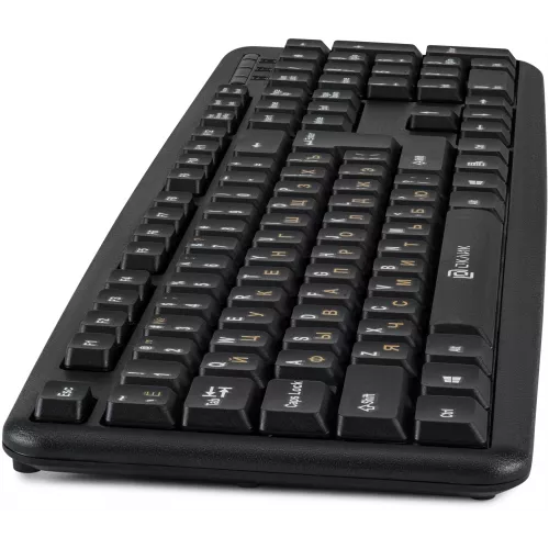 Клавиатура Оклик 130M черный USB (337077) кабель 1.6м