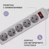 Сетевой фильтр Buro 500SL-1.5-G 1.5м (5 розеток) серый (пакет ПЭ)