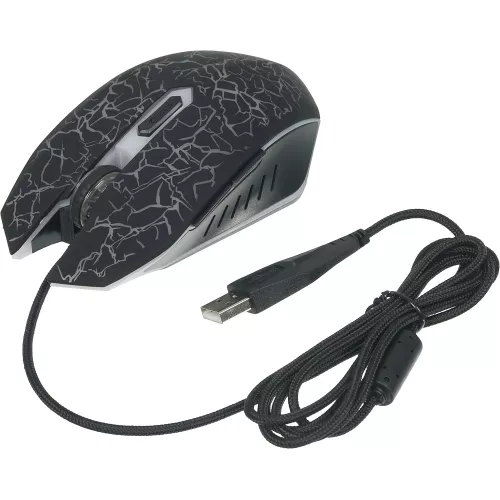 Мышь Оклик 905G INVASION черный оптическая 3600dpi USB для ноутбука 6but (405626)