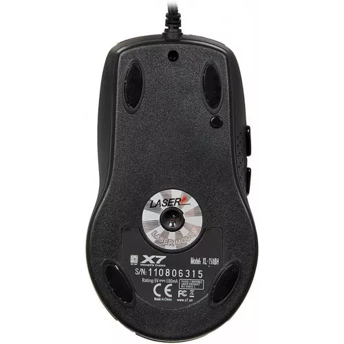 Мышь A4Tech XL-750BH рисунок лазерная 3600dpi USB 6but