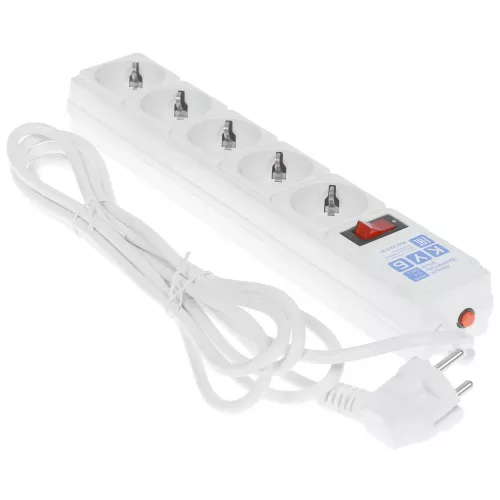 Сетевой фильтр Powercube SPG-B-10-WHITE 3м (5 розеток) белый (коробка)