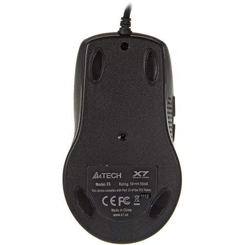 Мышь A4Tech V-Track F5 черный/рисунок оптическая 3000dpi USB 6but