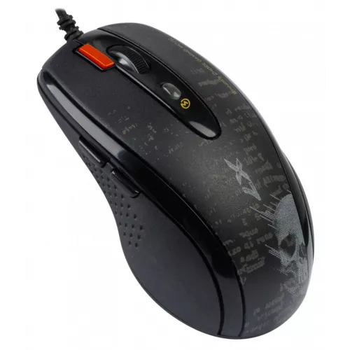 Мышь A4Tech V-Track F5 черный/рисунок оптическая 3000dpi USB 6but