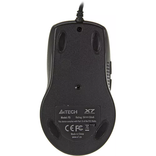 Мышь A4Tech V-Track F5 черный/рисунок оптическая 3000dpi USB 6but