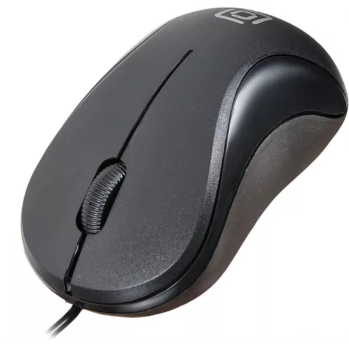 Мышь Оклик 115S черный оптическая 1200dpi USB для ноутбука 3but (711636)
