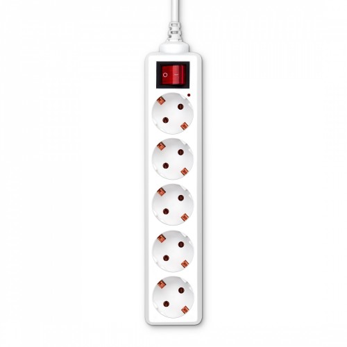 Сетевой удлинитель Buro BU-PS5.5/W 5м (5 розеток) белый (пакет ПЭ)