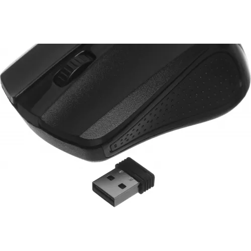 Мышь Оклик 485MW черный оптическая 1600dpi беспров. USB для ноутбука 3but (997819)