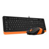 Клавиатура + мышь A4Tech Fstyler F1010 клав:черный/оранжевый мышь:черный/оранжевый USB Multimedia (F1010 ORANGE)