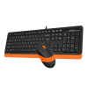 Клавиатура + мышь A4Tech Fstyler F1010 клав:черный/оранжевый мышь:черный/оранжевый USB Multimedia (F1010 ORANGE)