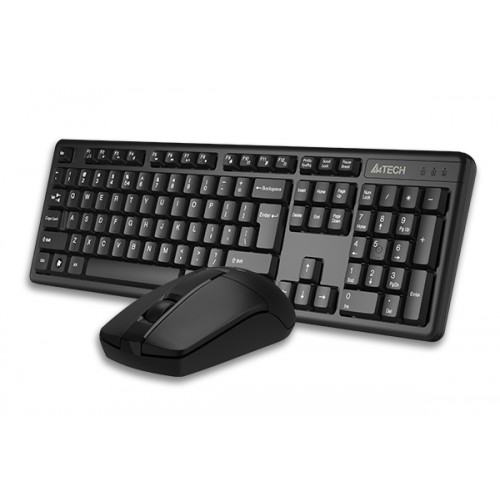 Клавиатура + мышь A4Tech 3330N клав:черный мышь:черный USB беспроводная Multimedia