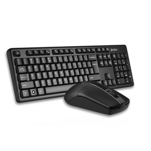 Клавиатура + мышь A4Tech 3330N клав:черный мышь:черный USB беспроводная Multimedia