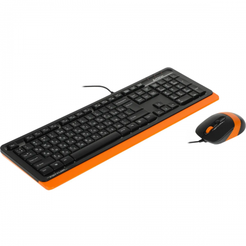 Клавиатура + мышь A4Tech Fstyler F1010 клав:черный/оранжевый мышь:черный/оранжевый USB Multimedia (F1010 ORANGE)