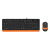 Клавиатура + мышь A4Tech Fstyler F1010 клав:черный/оранжевый мышь:черный/оранжевый USB Multimedia (F1010 ORANGE)
