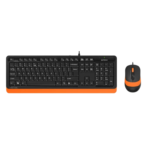 Клавиатура + мышь A4Tech Fstyler F1010 клав:черный/оранжевый мышь:черный/оранжевый USB Multimedia (F1010 ORANGE)