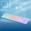 Клавиатура Оклик 550ML белый USB slim Multimedia LED (1061618) кабель 1.5м
