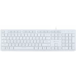Клавиатура Оклик 550ML белый USB slim Multimedia LED (1061618) кабель 1.5м