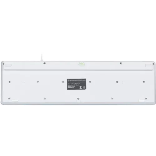 Клавиатура Оклик 550ML белый USB slim Multimedia LED (1061618) кабель 1.5м