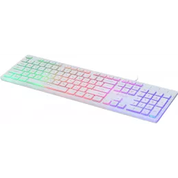 Клавиатура Оклик 550ML белый USB slim Multimedia LED (1061618) кабель 1.5м