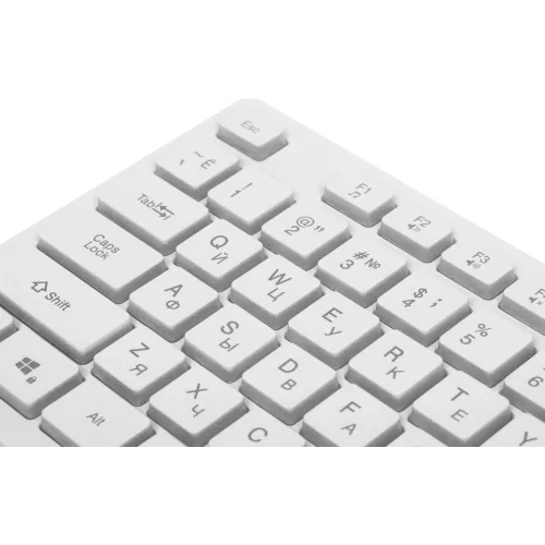 Клавиатура Оклик 550ML белый USB slim Multimedia LED (1061618) кабель 1.5м